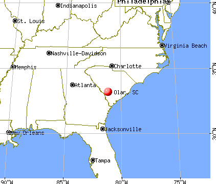 Olar, South Carolina map