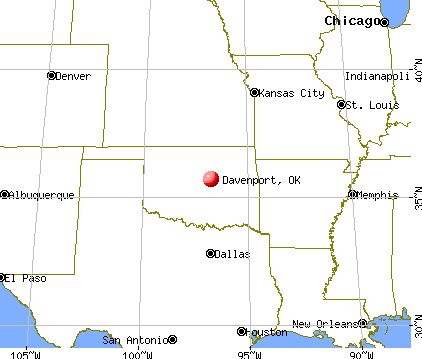 Davenport, Oklahoma map