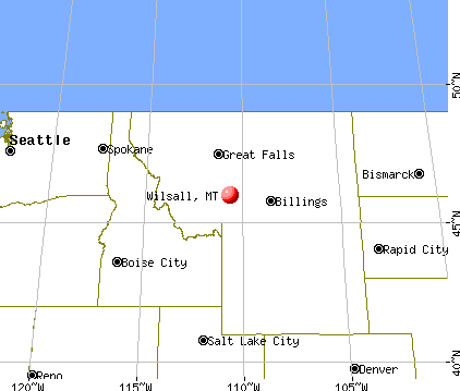 Wilsall, Montana map