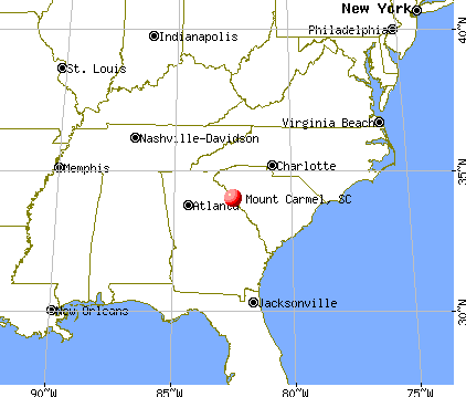 Mount Carmel, South Carolina map