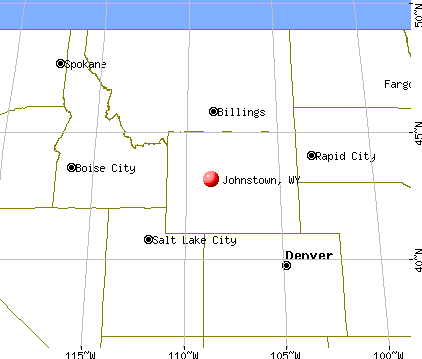 Johnstown, Wyoming map