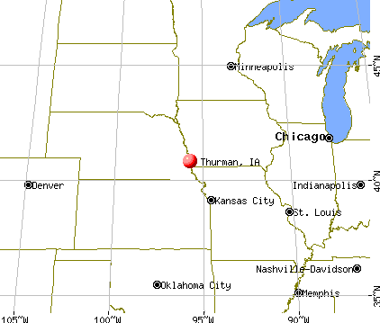 Thurman, Iowa map