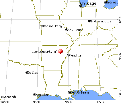 Jacksonport, Arkansas map