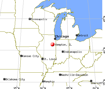 Kempton, Illinois map