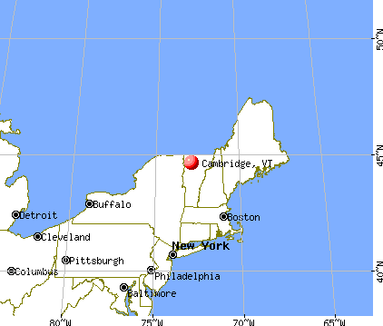 Cambridge, Vermont map