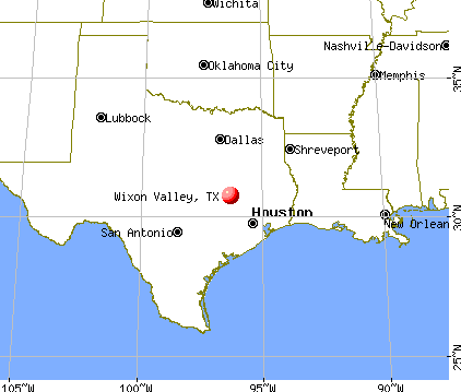 Wixon Valley, Texas map