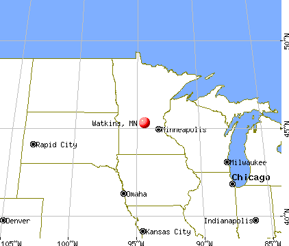 Watkins, Minnesota map