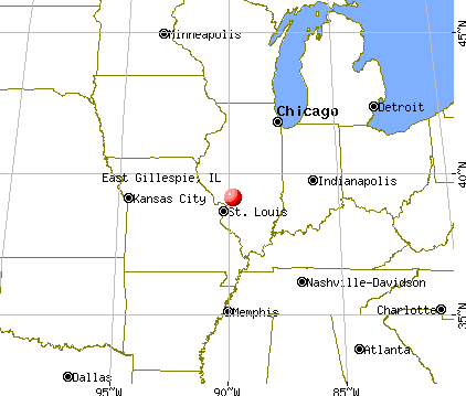 East Gillespie, Illinois map