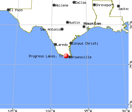 Progreso Lakes, Texas map