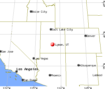 Lyman, Utah map