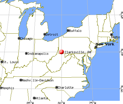 Clarksville, Pennsylvania map