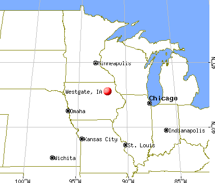 Westgate, Iowa map