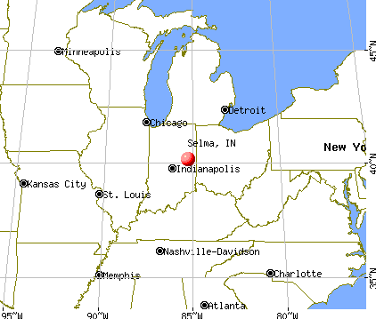 Selma, Indiana map