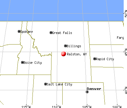 Ralston, Wyoming map