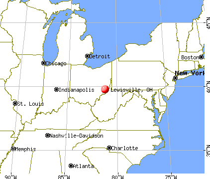 Lewisville, Ohio map