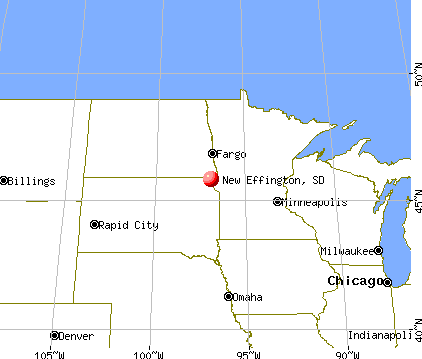 New Effington, South Dakota map