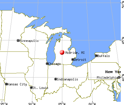 McBride, Michigan map