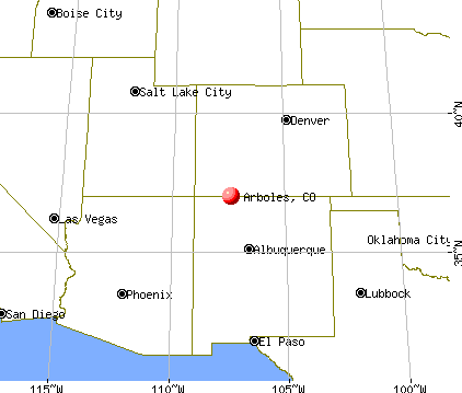 Arboles, Colorado map