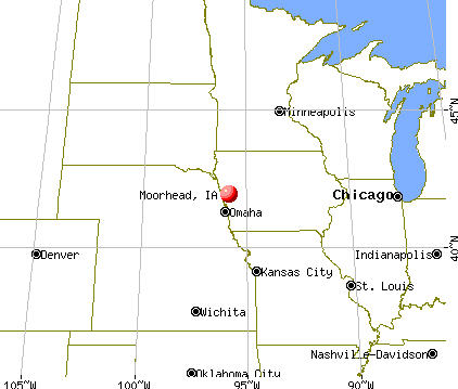 Moorhead, Iowa map