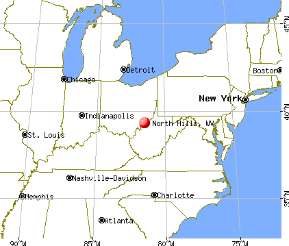 North Hills, West Virginia map