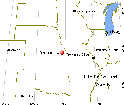 Denison, Kansas map