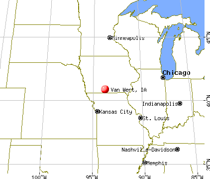 Van Wert, Iowa map