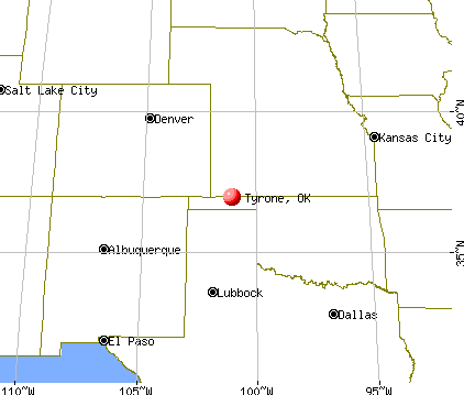 Tyrone, Oklahoma map