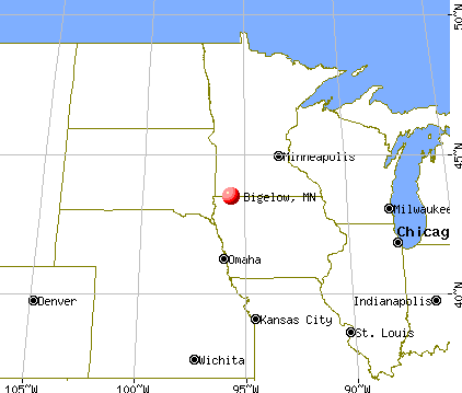 Bigelow, Minnesota map