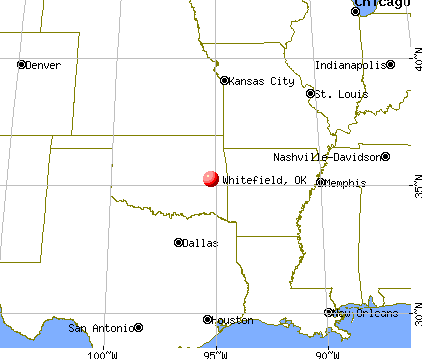 Whitefield, Oklahoma map