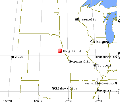 Douglas, Nebraska map