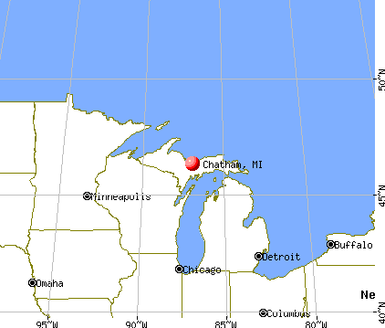 Chatham, Michigan map