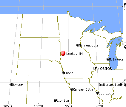 Leota, Minnesota map