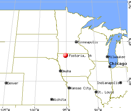 Fostoria, Iowa map