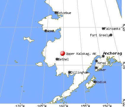 Upper Kalskag, Alaska map