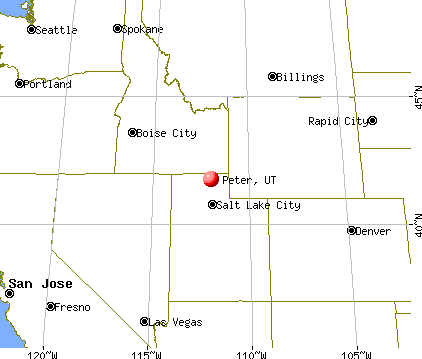 Peter, Utah map