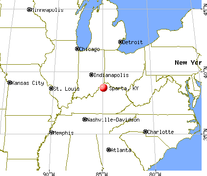 Sparta, Kentucky map