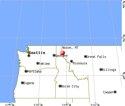 Noxon, Montana map
