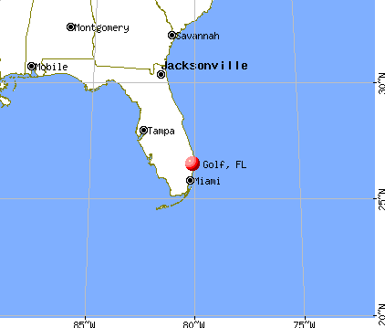 Golf, Florida map