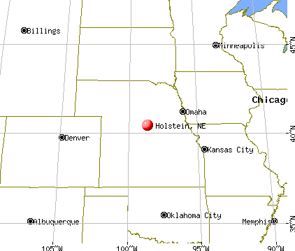 Holstein, Nebraska map