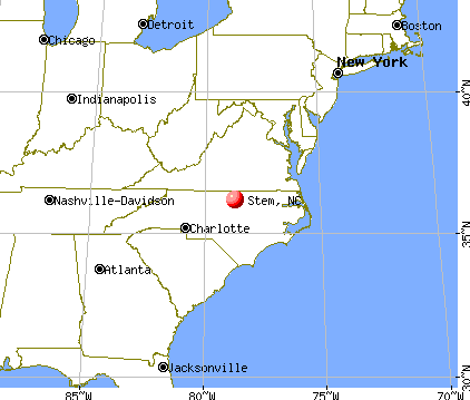 Stem, North Carolina map
