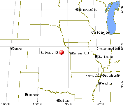 Belvue, Kansas map