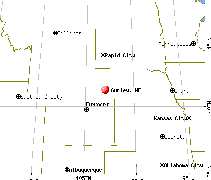 Gurley, Nebraska map