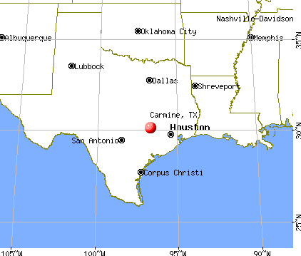 Carmine, Texas map
