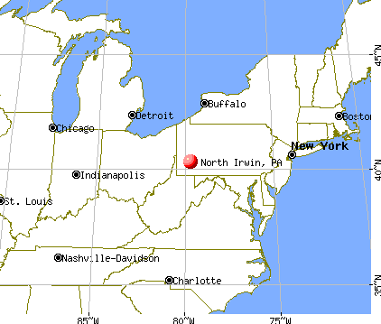 North Irwin, Pennsylvania map