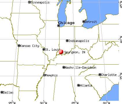 Spurgeon, Indiana map