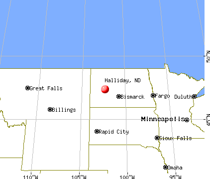 Halliday, North Dakota map