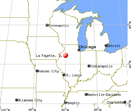La Fayette, Illinois map