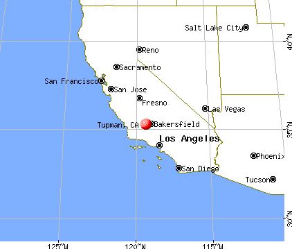Tupman, California map