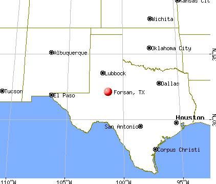 Forsan, Texas map