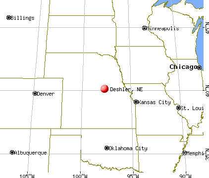 Deshler, Nebraska map